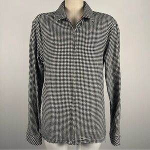 ❤️ Topman Monochrome Checkered Zipper Light Slim Jacket Size M